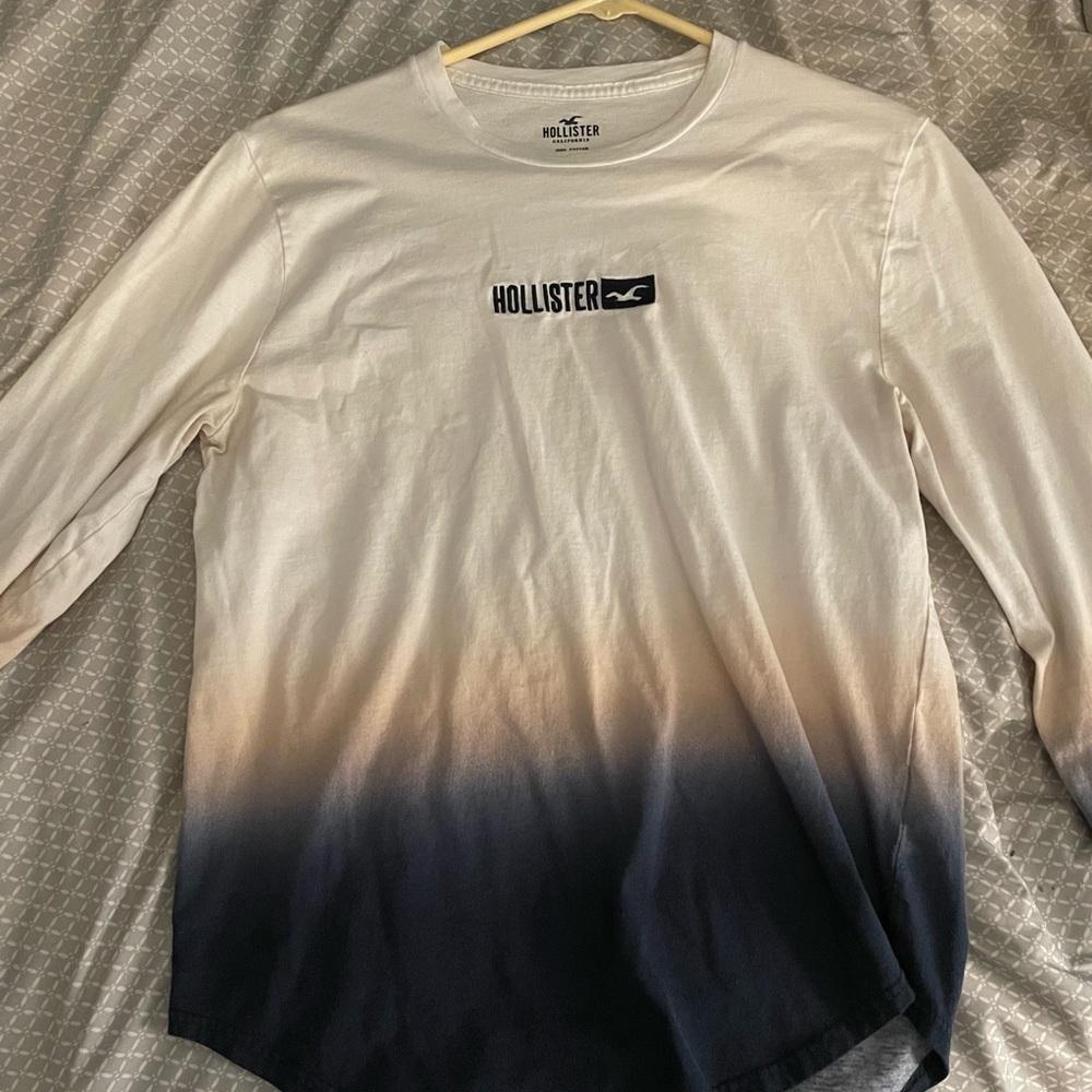 Holister mens long sleeve ombré shirt